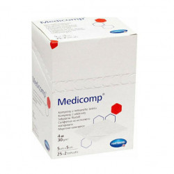 Medicomp Αποστειρωμένη Γάζα Non Woven 4πλά 5x5cm (Συσκευασία 2x25 Τεμαχίων) HARTMANN 4110741