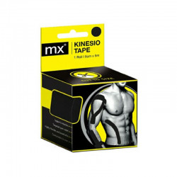 MX Kinesiology Tape Επίδεσμος Κινησιοθεραπείας 5cmx5m Μαύρο Medinox MX79021