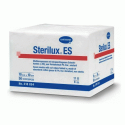 Sterilux ES Γάζες Βαμβακερές Αποστειρωμένες 17 Κλωστών 8ply 10x10cm (Συσκευασία 50 Τεμαχίων) HARTMANN 4185574