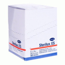 Sterilux ES Γάζες Βαμβακερές Αποστειρωμένες 17 Κλωστών 8ply 5x5cm (Συσκευασία 50 Τεμαχίων) HARTMANN 4185514