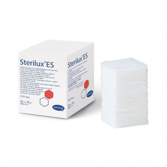 Sterilux ES Γάζα Βαμβακερή μη Αποστειρωμένη 7.5cm x 7.5cm 17κλωστών 8ply (Συσκευασία 100 Τεμαχίων) HARTMANN 4188028