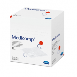 Medicomp Γάζα μη Υφασμένη με Αποστειρωμένο Φλις 4ply 10x10cm (2 Συσκευασίες των 25 Τεμαχίων) HARTMANN 4110641