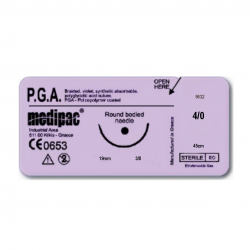 Ράμμα PGA 4/0  45cm - 19mm Τριγωνική Medipac