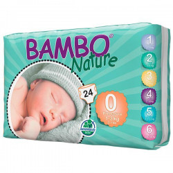 Παιδική Πάνα Premature 1-3kg (Συσκευασία 24 Τεμαχίων) Bambo Nature 310130