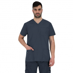  Ιατρική Μπλούζα Marco Ανθρακί για Άνδρες B-Well 400904