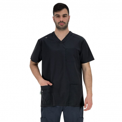  Ιατρική Μπλούζα Marco Μαύρο για Άνδρες B-Well 400907