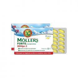 Μουρουνέλαιο και Ιχθυέλαιο Κατάλληλο για Παιδιά (150 Κάψουλες) Moller's Forte Omega 3 