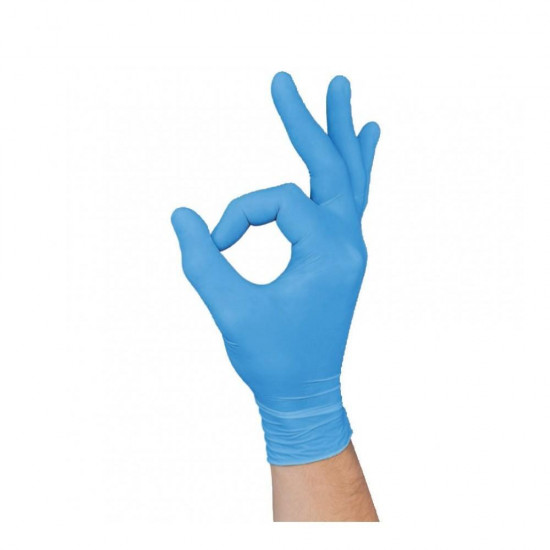 Γάντια Συνθετικά χωρίς Πούδρα Μπλέ Soft - Bournas Medicals